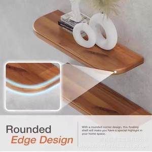 Wooden <b>Wall</b> <b>Mounted</b> <b>Shelf</b> Rectangle Single Layer Hanging Multipurpose For Living Room Bedroom Kitchen - Product Image 5