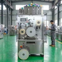 Machine de fabrication de capsules de lessive en film PVA personnalisées à 1-7 compartiments, pour perles de lessive et dosettes, avec film hydrosoluble pour le lavage des tissus en cuvette
