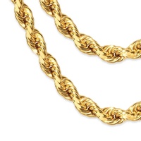 Vnox — collier pour hommes en acier inoxydable, chaîne à corde tordue, style Hip-Hop, plaqué or 18K, 2.5mm