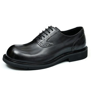 Chaussures en cuir véritable de luxe de haute qualité, cousues à la main, à lacets, style derby, pour hommes, pour occasions formelles. - Product Image 2