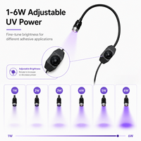 Support de lampe demi-lune amovible à lumière UV pour cils, réglable, 6W, séchage rapide, lampe LED pour extension de cils à domicile