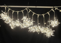 Prix d'usine, rideau lumineux de Noël extérieur étanche IP44 2x2m 500 LED, contrôleur 220V, certifié CE RoHS, dimmable
