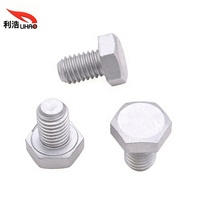 Fixations d'usine sur mesure, boulons à tête hexagonale avec revêtement Dacromet argenté, filetage standard complet