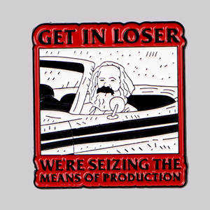 Spilla smaltata con citazione 'GET IN LOSER', distintivo da risvolto per zaino, accessori per abbigliamento, gioielli di moda, regali per amici - Product Image 1