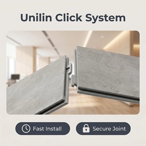 Revêtement de sol SPC aspect pierre industrielle 100 % étanche, système de pose à clipser, planches de <span class=keywords><strong>vinyle</strong></span> rigides - Product Image 4