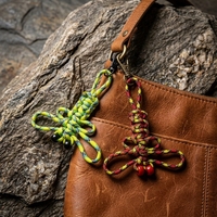 Porte-clés libellule personnalisé en paracorde coloré, fait main, avec cordon tressé en nylon, accessoire de sac pour cadeaux
