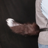 Accessoires de cosplay renard : Queue sexy DIY 40 cm en vraie fourrure, unisexe pour adultes, à porter à la taille, pour jeu de rôle, fabrication usine