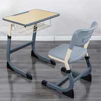 Bureau simple et chaise pour salle de classe moderne et bon marché à prix d'usine Table d'écriture scolaire avec tiroir à livres pour le mobilier des étudiants