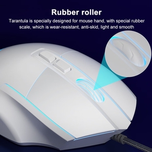 Aula f812 có dây Chuột chơi game với RGB marquee chiếu sáng & 6 phím macro giao diện USB theo dõi laser trong kho - Product Image 3