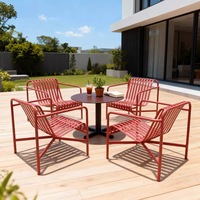 Juego de Muebles de Jardín de Diseño Nuevo 2026, Silla de Hierro para Exteriores, Sofá para Patio de Villa y Mesa y Silla Comerciales, Juego de Jardín de Lujo para Tiendas