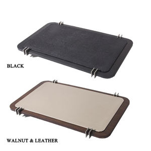 <span class=keywords><strong>Plateau</strong></span> de service personnalisé en laque noire Support de <span class=keywords><strong>pied</strong></span> en métal en cuir pour affichage de lunettes Cérémonie de bougies de fruits Plancher élégant - Product Image 5