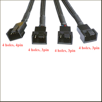 Câble adaptateur répartiteur de ventilateur PWM 4 broches 1 vers 1 2 3 4, répartiteur de ventilateur CPU pour ordinateur, câble d'extension d'alimentation pour ventilateur PC, accessoires informatiques