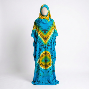 Caftán Tie Dye de la Mejor Calidad para Mujer, Cómodo, Holgado, de Rayón, para la Playa, Traje de Baño, Largo hasta el Suelo - Product Image 5