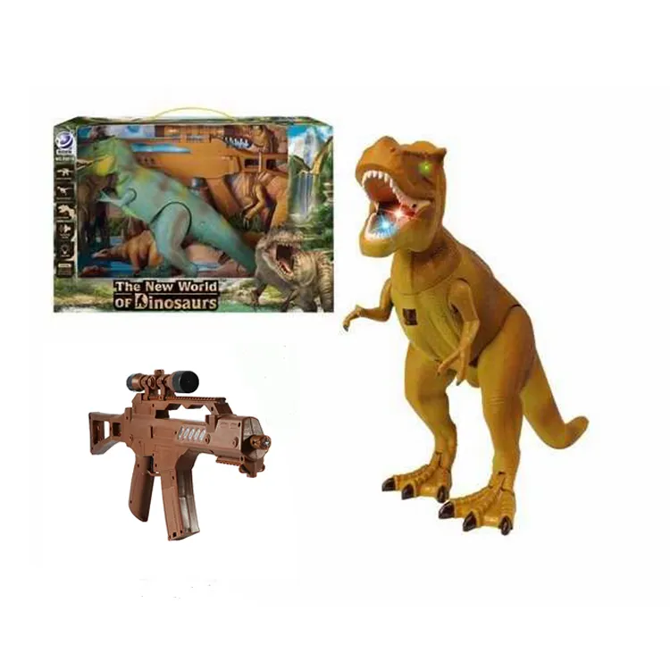 RC Animals Musical Eco-friendly Infrared Remote Control Dinosaur Toys Electrical Plastic RC Dinosaur Toys With Gun