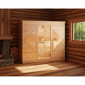 Venta caliente interior 4 personas vapor húmedo madera hogar vapor y sauna cabina - Product Image 1
