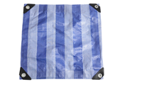 Bâche de protection MILLION résistante aux UV, personnalisée, rayée bleu et blanc, en feuille de PP 80GSM, pour entrepôt de secours en Thaïlande