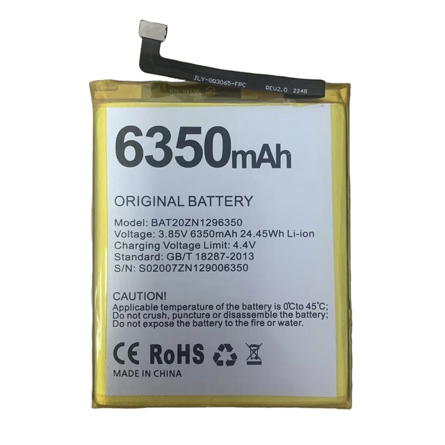 REAL CAP Smartphone Replacement Battery BAT20ZN1296350 for DOOGEE S96 S96 Pro Mobile Cell Phone Batteries Factory OEM Customized