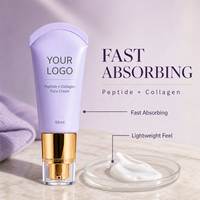 Crème Visage au Collagène et Peptides 50ml – Soin Visage Végétalien OEM Hydratation Profonde, Douceur, Confort, Lueur Soyeuse, Peau Raffermie