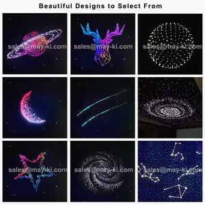 Lumières LED à fibre optique Panneau lumineux à couleurs changeantes RGBW avec étoile filante Panneau de <span class=keywords><strong>plafond</strong></span> étoile à fibre optique pour salle multimédia - Product Image 3