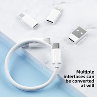Organizador de Cables de Datos 5 en 1 Multifuncional, Portátil, de Material ABS, con Extensión de Carga Rápida para Transferencia de Teléfono