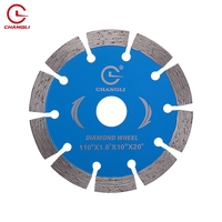 Disque de coupe diamanté OEM Arix 110 mm (4 pouces) à segments, soudé haute fréquence, type clé, durable, pour granit et pierre, garantie 3 ans