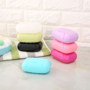 Customized Logo Creative Portable Modern Simple Waterproof Disposable <b>Plastic</b> Soap Box Travel Home Supplies <b>Sealed</b> Container for - Product Image 1