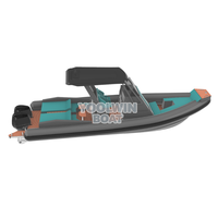 Bateau semi-rigide (RIB) commercial Yoolwin 9,6 m pour la plongée, coque étagée, cabine en aluminium, fabriqué en Chine