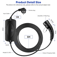 IEC 62196 Type 2 Portable EV Wallbox câble de charge de voiture électrique maison EV Station de charge EV chargeur
