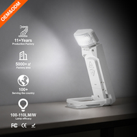 Lampe de lecture LED d'intérieur moderne à clipser sur bureau, pliable, rechargeable par USB, blanche, haute luminosité, veilleuse pour livre