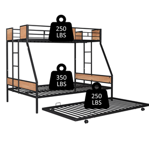 โมเดิร์นราคาถูกเหล็กสีขาวส่วนตัวใช้ในบ้านเตียงสองชั้นสําหรับเด็ก - Product Image 5