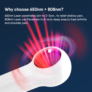 Perangkat terapi Laser fisik panjang gelombang ganda, 808nm 650nm rumah tangga untuk pergelangan tangan bahu nyeri sendi - Product Image 5