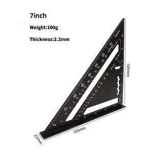 Équerre triangulaire de charpentier de 7 pouces, jauge de marquage, règle de mesure pour la construction - Product Image 1