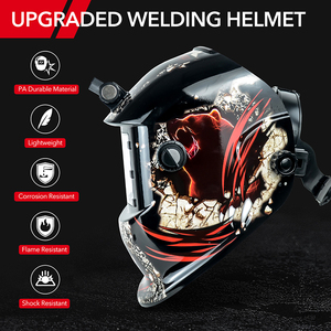 Casco <span class=keywords><strong>de</strong></span> Soldadura Industrial TRQ Más Vendido con Lente Ancha Personalizada, Oscurecimiento Automático Solar, Protección DIN9-13, Certificación CE/ANSI - Product Image 2