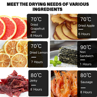 Déshydrateur alimentaire commercial à 16 plateaux, sécheuse à légumes, machine à sécher le bœuf séché, déshydrateur de fruits en acier inoxydable