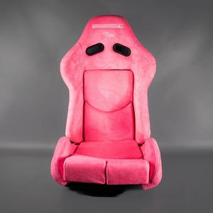 Offerta Speciale in Russia Coppia Universale di Sedili da Corsa Reclinabili GIAS LowMax in Tessuto Scamosciato Rosa Grigio e Fibra di Carbonio con Doppia Guida di Scorrimento - Product Image 1