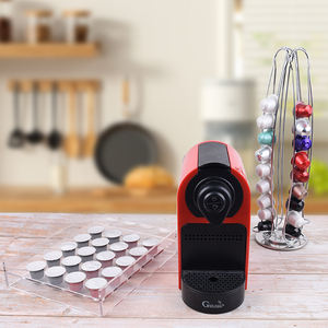 Planche de remplissage manuel 20 trous pour capsules de café en poudre, outil de remplissage manuel, porte-capsules de café réutilisable, remplisseur acrylique transparent - Product Image 5