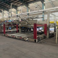 Ligne de production de laminage professionnelle d'occasion, machine de laminage de placage mélaminé d'occasion pour le revêtement des panneaux MDF et PB