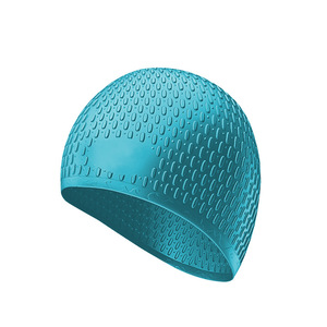 Gorro de natación de silicona con protección para los oídos para adultos, gorro de natación impermeable con diseño de textura antideslizante - Product Image 1