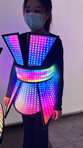 Abito LED Future Tech per Donne |   Sexy Gonna LED Argento per DJ e Cantanti, Costume per Performance sul Palco SEO - Product Image 4