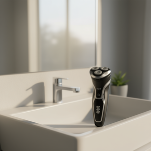 Rasoir électrique rotatif rechargeable MAX-T pour homme, utilisation sur visage, rasage en profondeur, avec tondeuse escamotable - Product Image 2