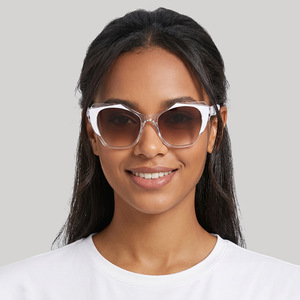 Cat-Eye <b>Sunglasses</b> For Women UV400 Protection PC Lens Black Frame Fashionable Sun Glasses Outings Cycling Driving - Product Image 1
