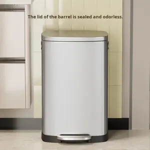 स्टेनलेस स्टील कचरा बिन वाटरप्रूफ रूस्टप्रूफ एंटी फलिंग इनडोर चरण अपशिष्ट कंटेनर टिकाऊ डिजाइन उपलब्ध - Product Image 3