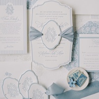 Carte de vœux en papier de coton de luxe à impression Vanille, logo personnalisé, impression offset, invitation gaufrée, bande de ruban, taille personnalisée