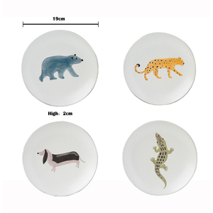 Món Quà Phổ Biến Vẽ Tay Động Vật Dễ Thương Mô Hình Đồ Đá Cốc Và Đĩa Bàn Ăn Tối Hiện Đại Độc Đáo Cho Một Người - Product Image 5