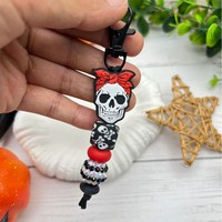 Porte-clés créatif en silicone en forme de chauve-souris fantôme, nouveau style, noir, cadeau d'Halloween