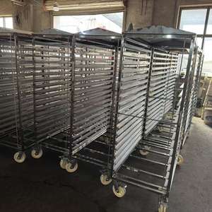 전문 행 트롤리 스테인레스 스틸 15/16/20 계층 빵 트롤리 조립 스테인레스 스틸 베이커리 랙 트롤리 - Product Image 5