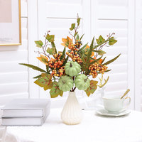 Plantes vertes artificielles, plantes en pot, aménagement paysager intérieur, décoration de mariage, branches d'olivier, feuilles d'érable d'Halloween, baies, Si