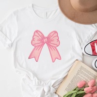 Patchs thermocollants en chenille motif nœud d'amour pour vêtements, vente en gros