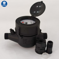 Compteur d'eau mécanique multi-jets à cadran bleu en laiton/nylon/fonte de fonte, réglable numériquement à l'extérieur, IP68, OEM
