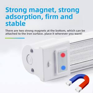 Lampu kabinet LED darurat, lampu gantung magnetik tabung aluminium tahan air IP33 USB dapat diisi ulang deteksi UV & lampu penyembuhan - Product Image 5